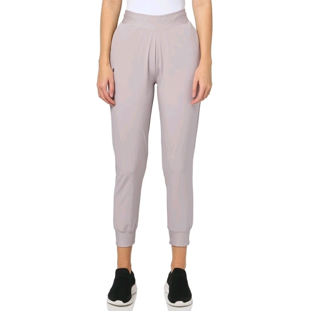Under Armour Womens Armoursport Woven Pants Purple High Rise Jogger Large NEW